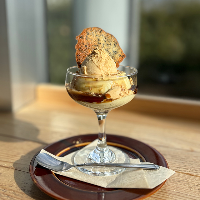 玄米抹茶のプリン