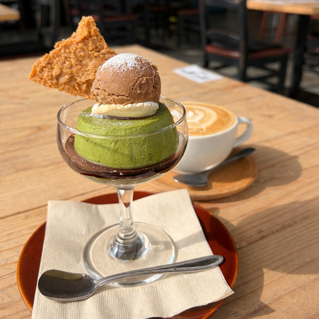 玄米抹茶のプリン